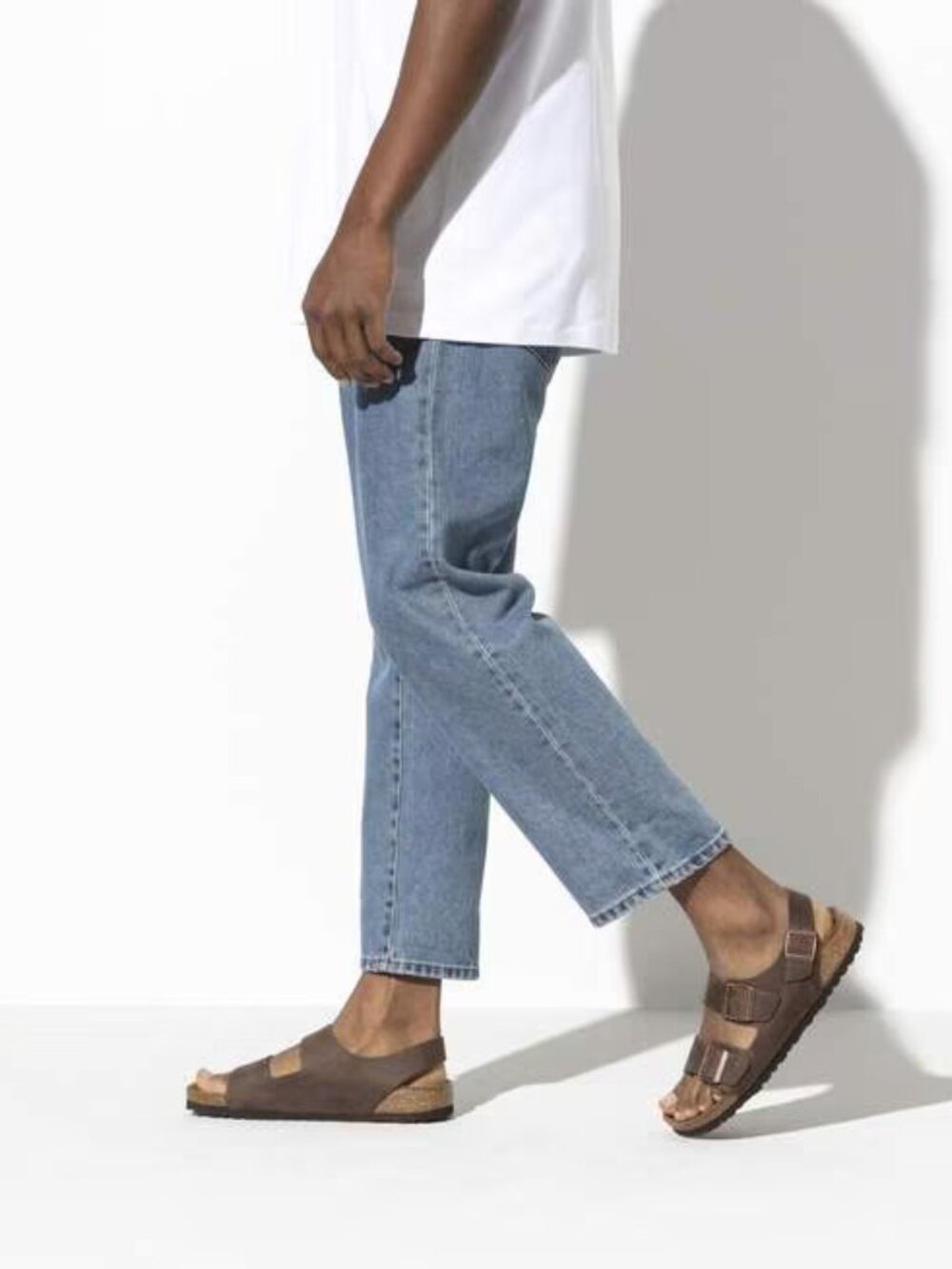 Birkenstock Milano Leather Sandals Brown EU 43